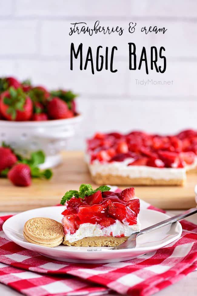 Strawberries and Cream Magic Bars