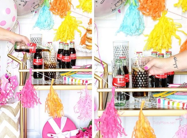 Custom Coca-Cola bottles make a birthday celebration special! #ShareaCoke with a Birthday Cart at cetcu.com