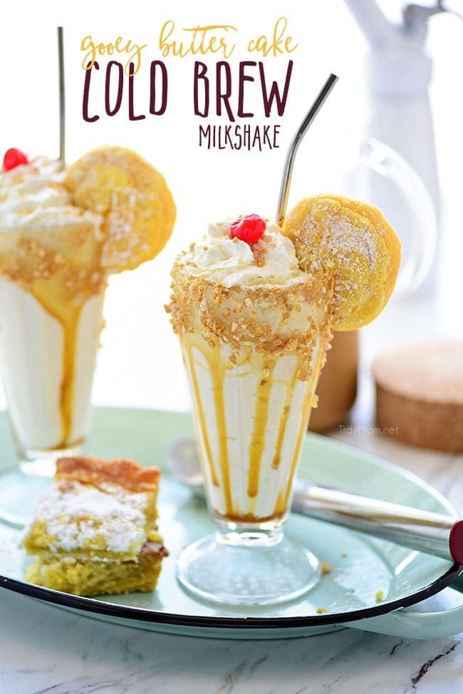 Gooey Butter Cake Cold Brew Milkshake