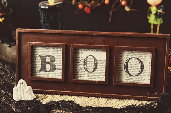 DIY Halloween BOO Wall Art at cetcu.com