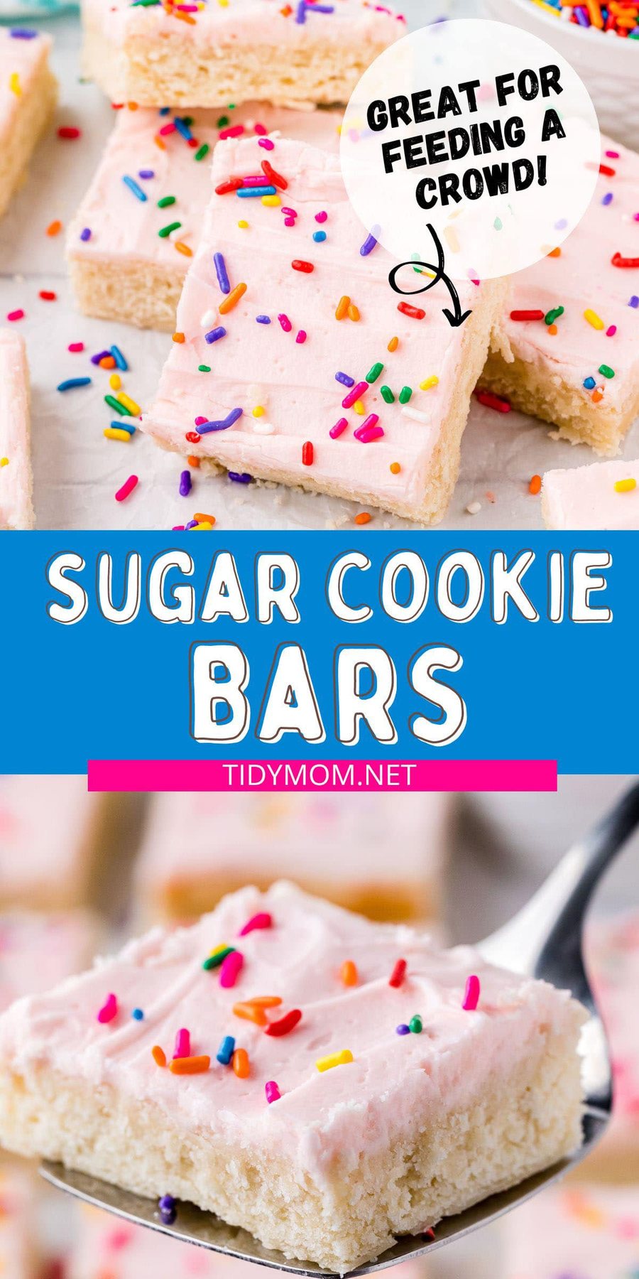 soft bar cookies with pink frosting