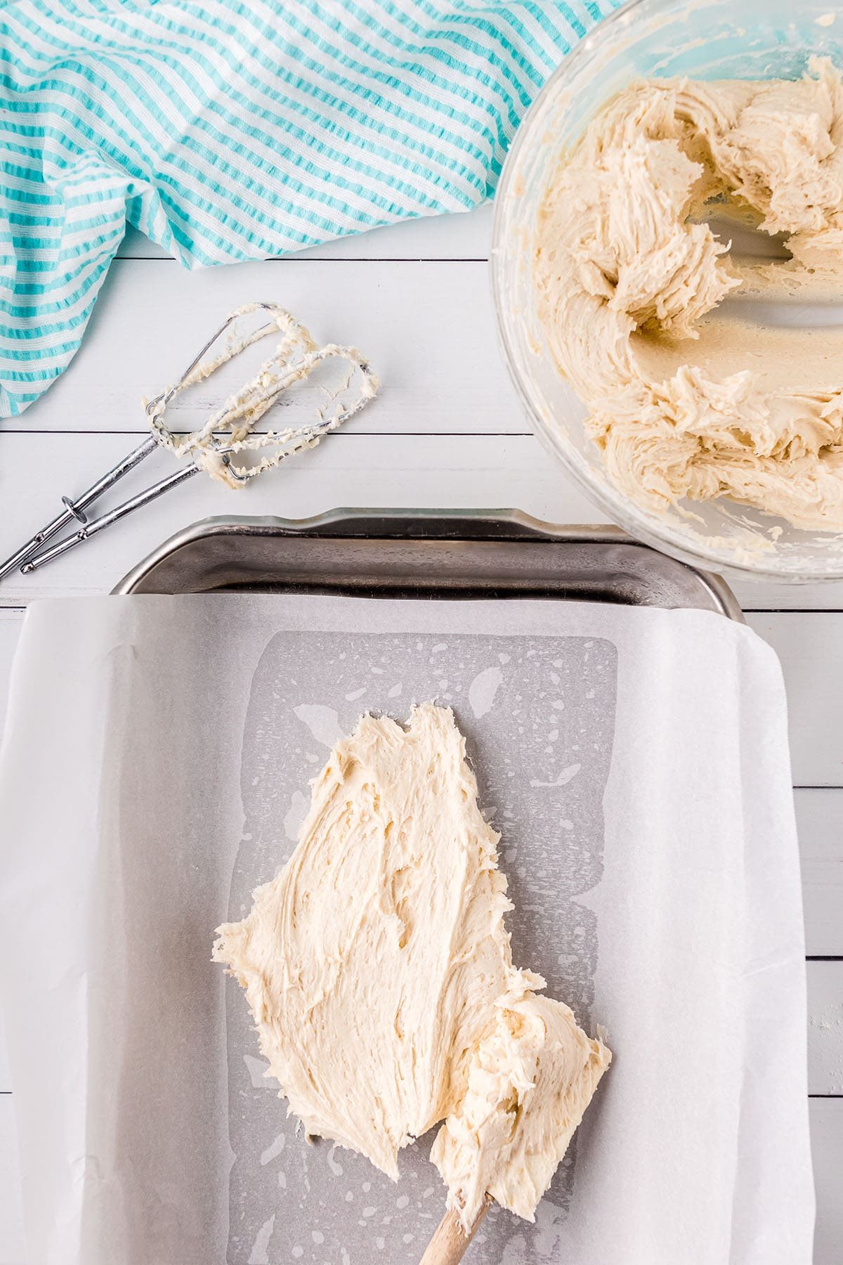 cook dough in metal cake pan