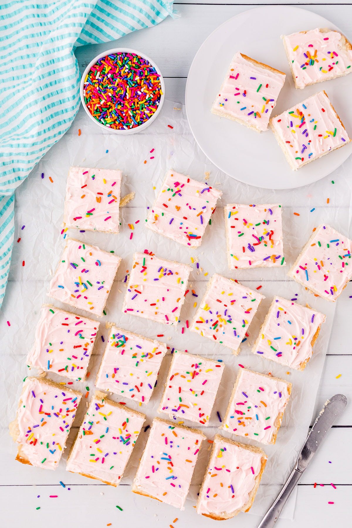 bar sugar cookies cut into servings