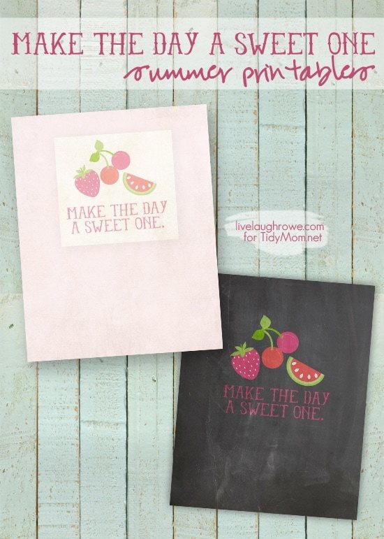 Make the Day a Sweet One Chalkboard FREE Summer Printables (by Live Laugh Rowe) at cetcu.com