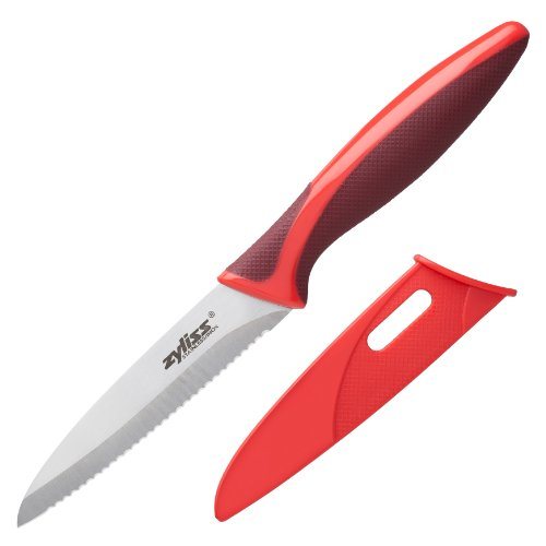 Serrated Paring Knife, 3 3/4-Inch Stainless Steel Blade