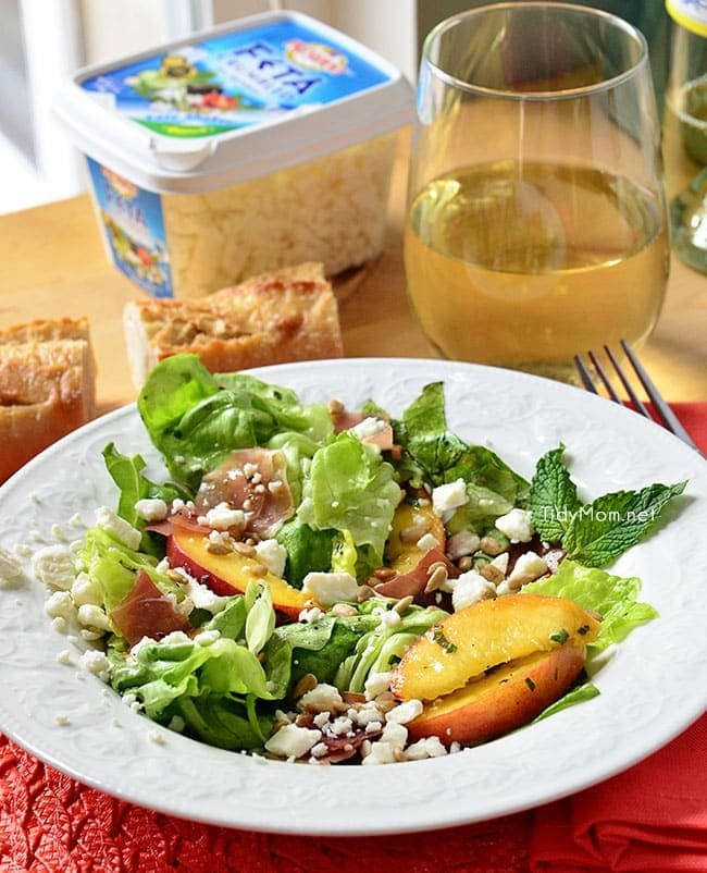 Feta, Peach & Prosciutto Salad Recipe at cetcu.com