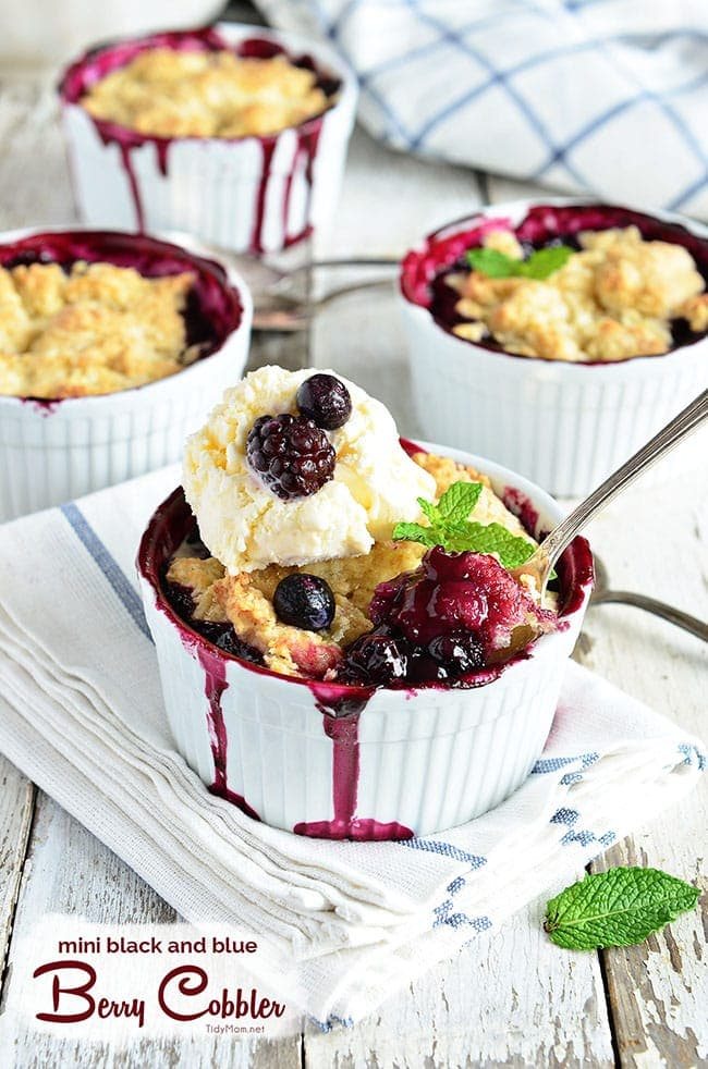 Black and Blue Mixed Berry Cobbler {VIDEO}