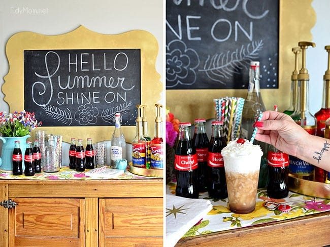 DIY Flavored Coca-Cola Soda Bar at cetcu.com #shareacoke