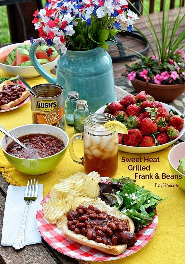 Sweet Heat Franks and Beans grilled up for a quick dinner at cetcu.com