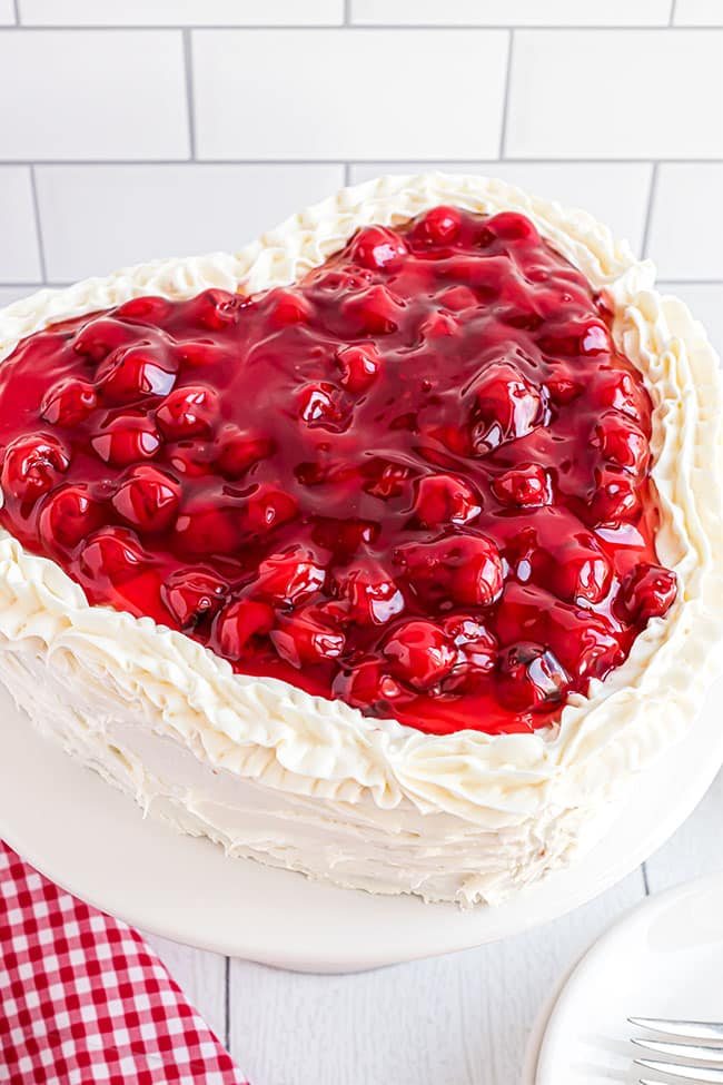 Heart Shaped Cherry Cake