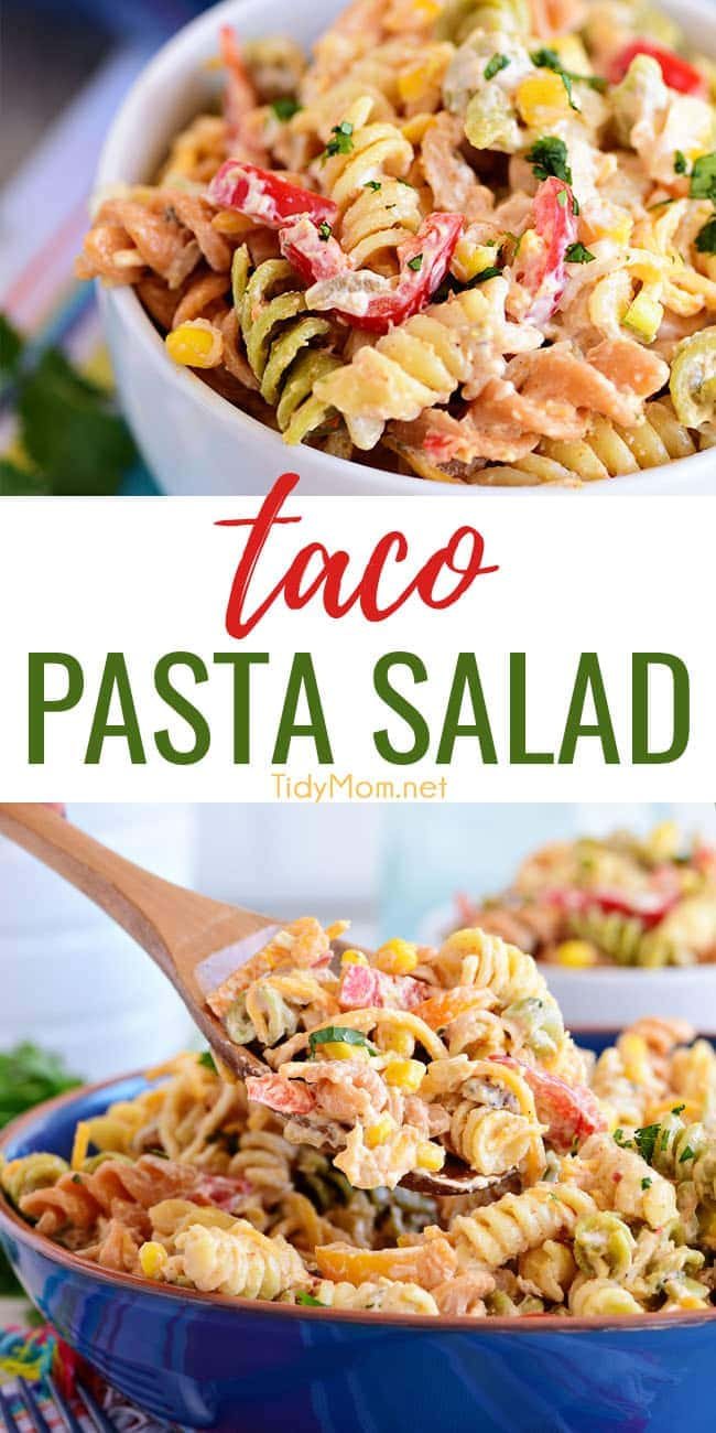 Easy Taco Pasta Salad photo collage