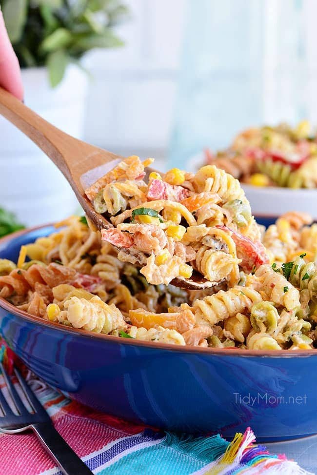 Easy Taco Pasta Salad make a great side dish