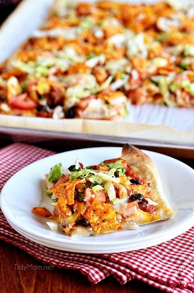 Easy Black Bean & Chicken Taco Pizza