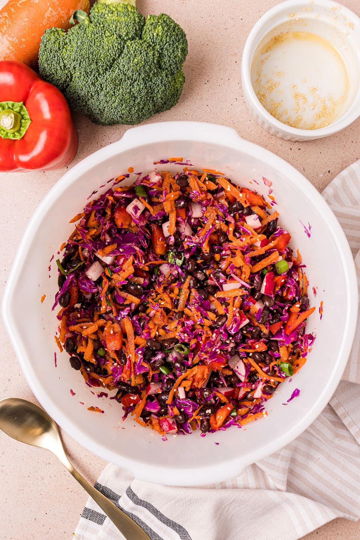 black bean Asian slaw