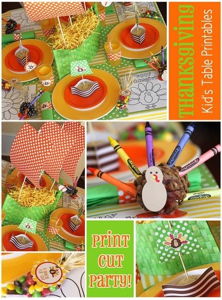 Thanksgiving kids table printables