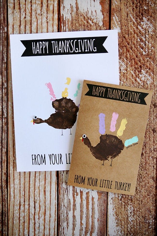 Handprint Turkey Cards from Eighteen25: The Ultimate Thanksgiving Menu Plan from make-ahead slow cooker turkey and peacan topped sweet potatoes to cranberry appetizers and pumpkin creme brulee. You’ll find family favorite Thanksgiving recipes that will have them coming back for more!! Get all the Thanksgiving Menu Recipes at cetcu.com