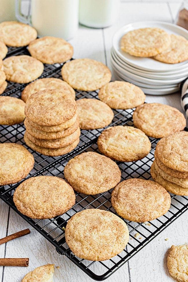 cookies cooling on a wire rack