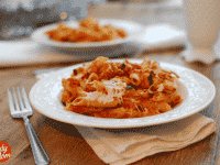 Three-Cheese Chicken Penne Pasta Bake