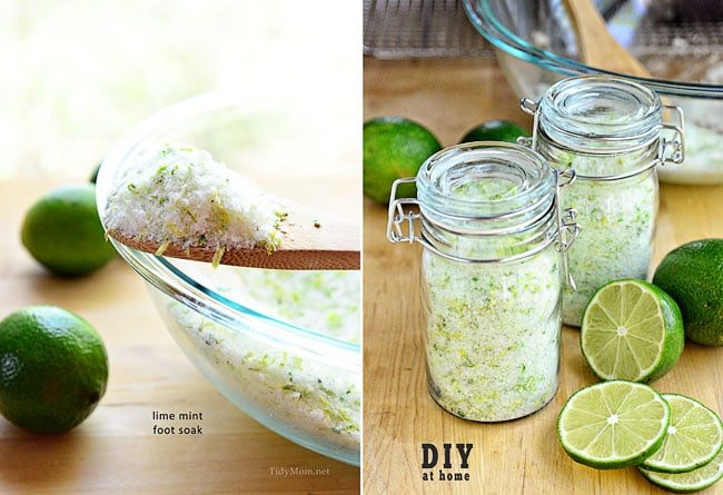 DIY Lime Mint Foot Soak at Cetcu