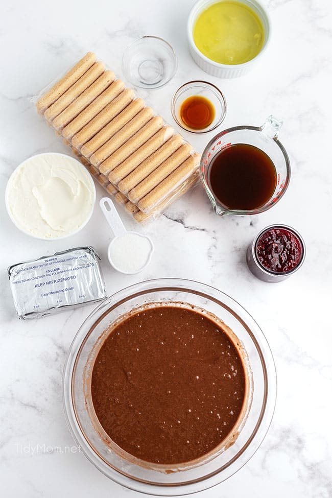 Tiramisu Brownies ingredients