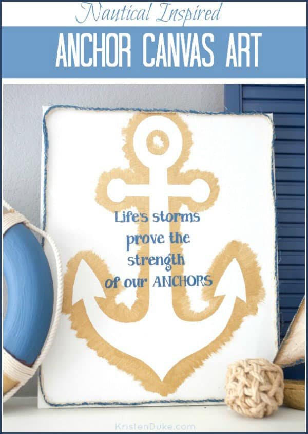 DIY Anchor Canvas Art from Kristen Duke Photgraphy. Tutorial at cetcu.com #sparkyoursummer