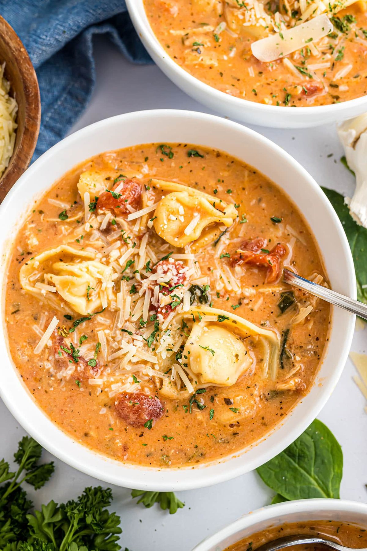 One-Pot Italian Tortellini Soup With Chicken
