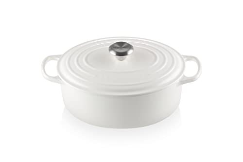 Le Creuset Enameled Cast Iron 5-Quart Oval Dutch Oven, White
