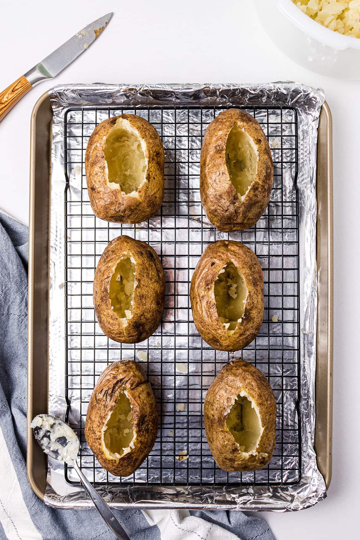 potato skins for loaded twice baked potatoes