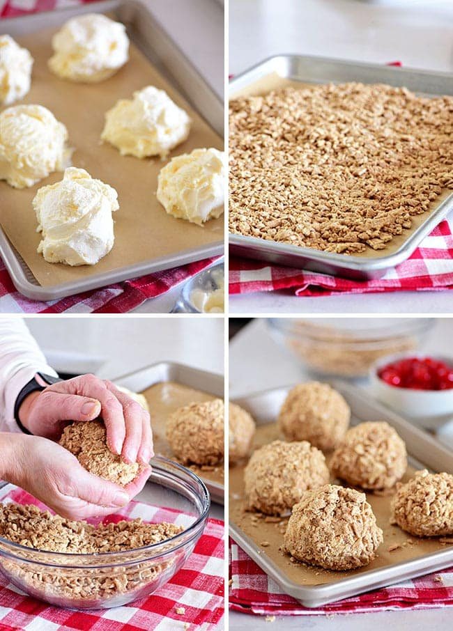 how to make (Un) Fried Ice Cream photo collage