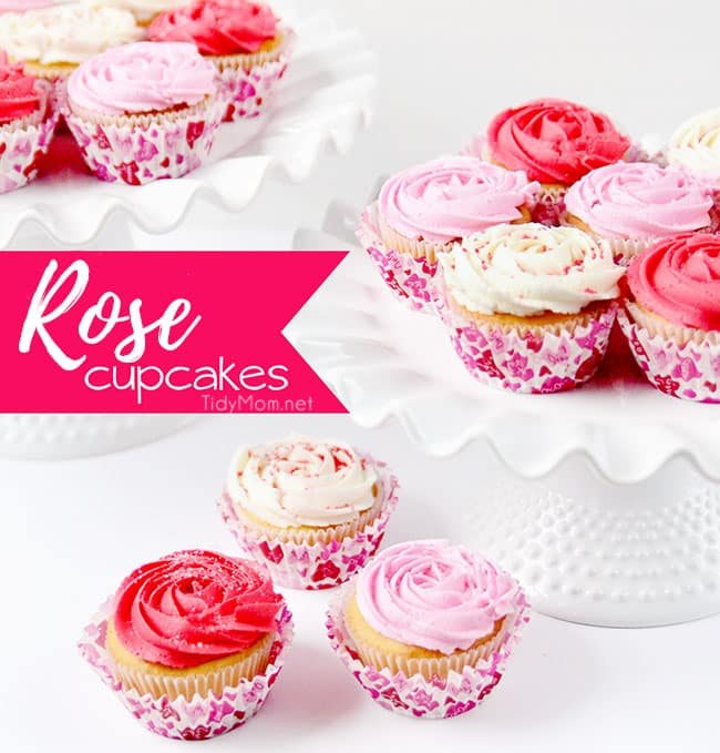 Rose Cupcakes with Crusting Buttercream