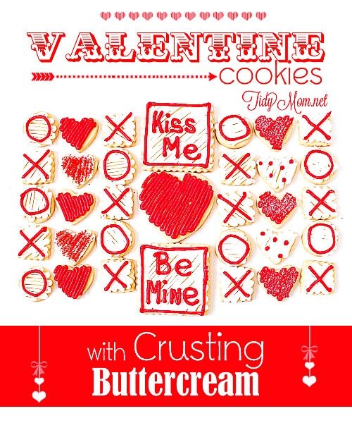 Valentines Day Cookies with Buttercream Frosting