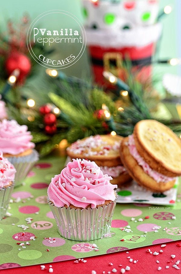 Vanilla Peppermint Cupcakes {VIDEO}