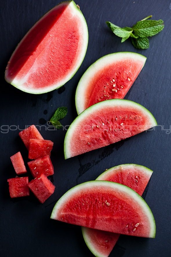 sliced watermelon