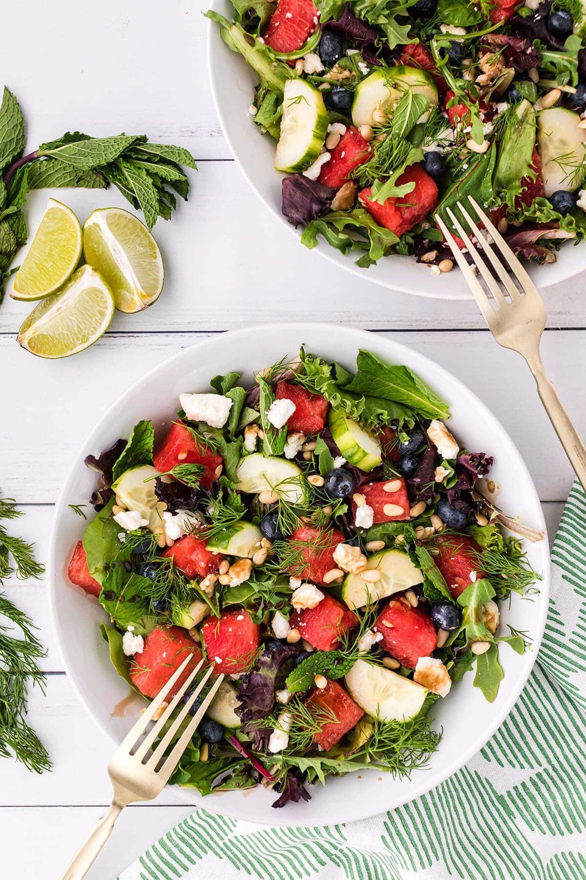 Watermelon Feta Salad With Balsamic Glaze