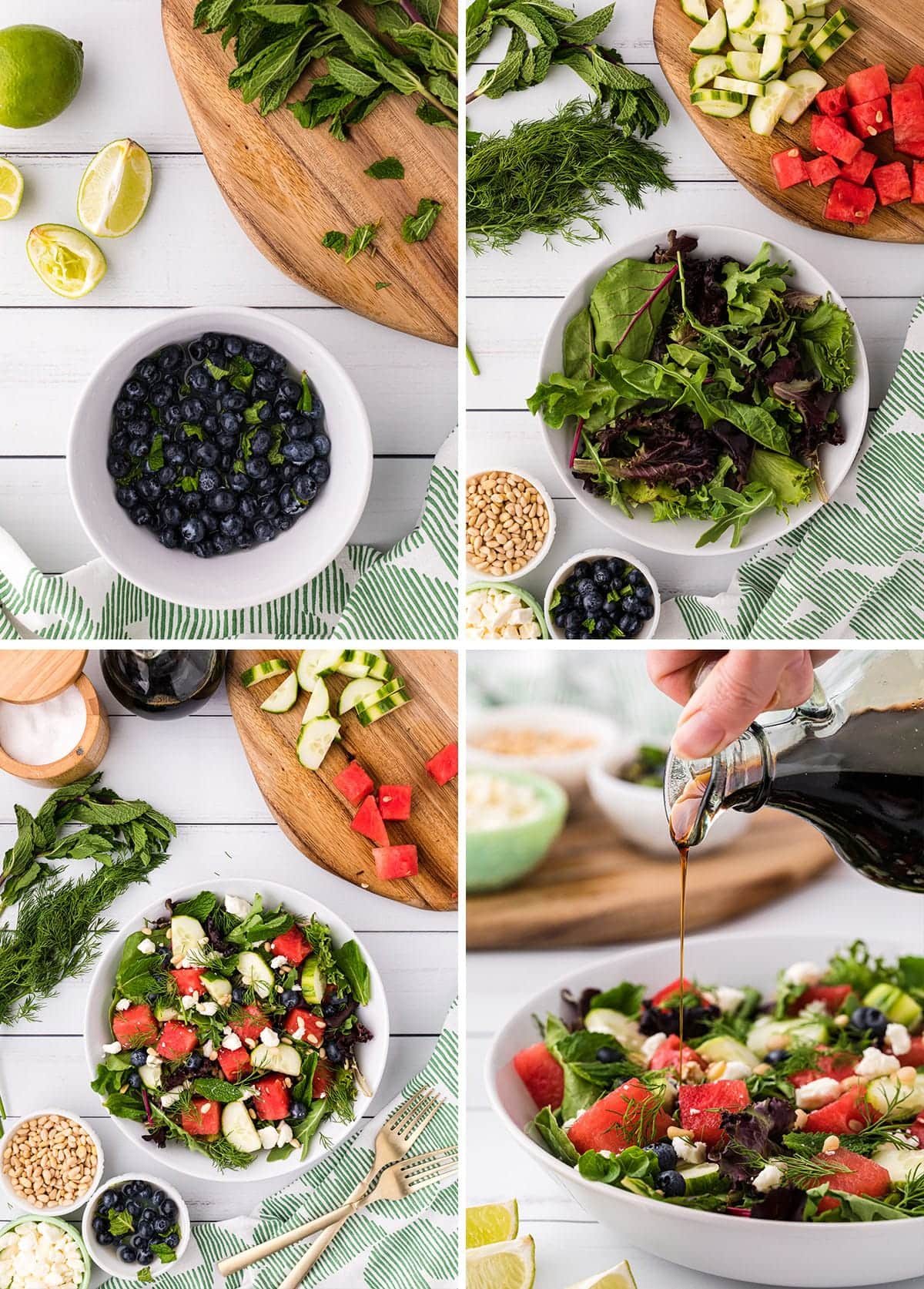 steps for making watermelon salad