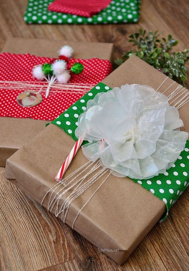 Easy Holiday Gift Wrapping: How to make a Wax Paper Bow at cetcu.com