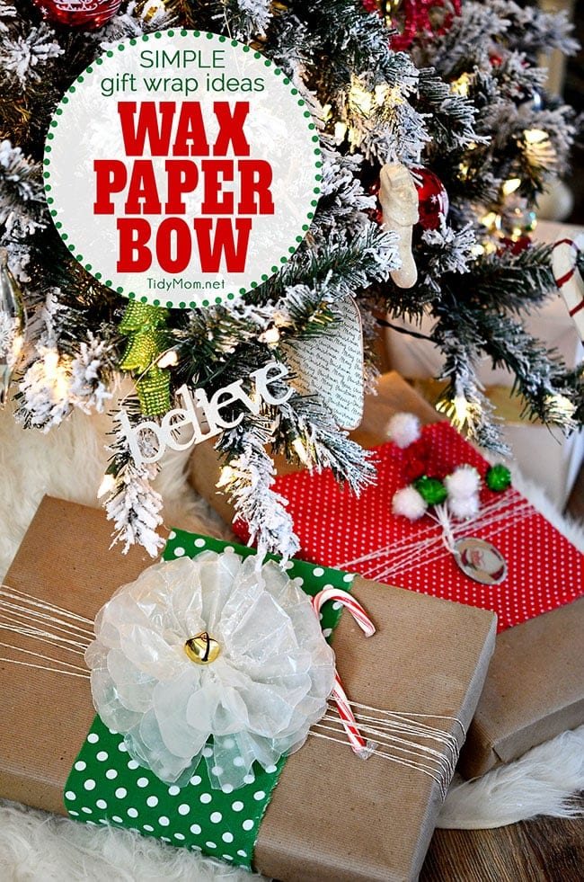 Wax Paper Bow | Gift Wrapping Tips