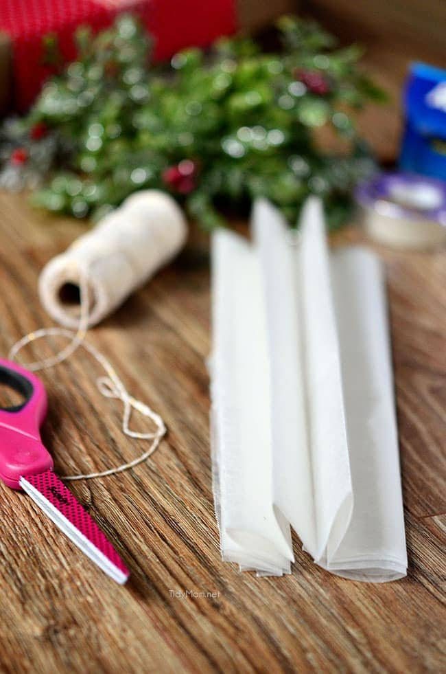 Easy Holiday Gift Wrapping: How to make a Wax Paper Bow at cetcu.com