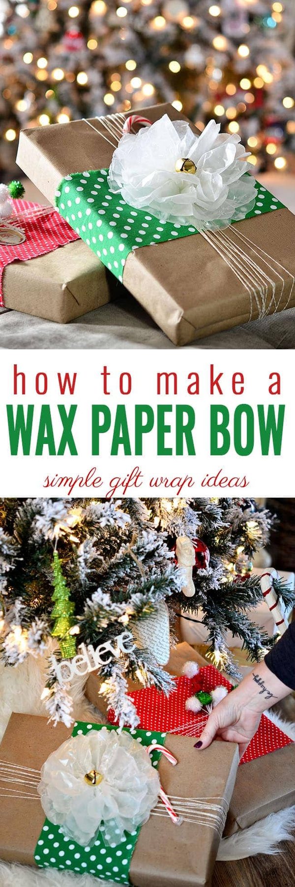 Easy HolidayWax Paper Bow