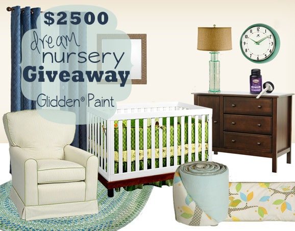 $2,500 Dream Nursery #Giveaway with Glidden Paint