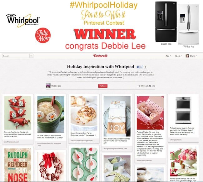 #WhirlpoolHoliday Pin it to Win it Contest {win a new refrigerator}