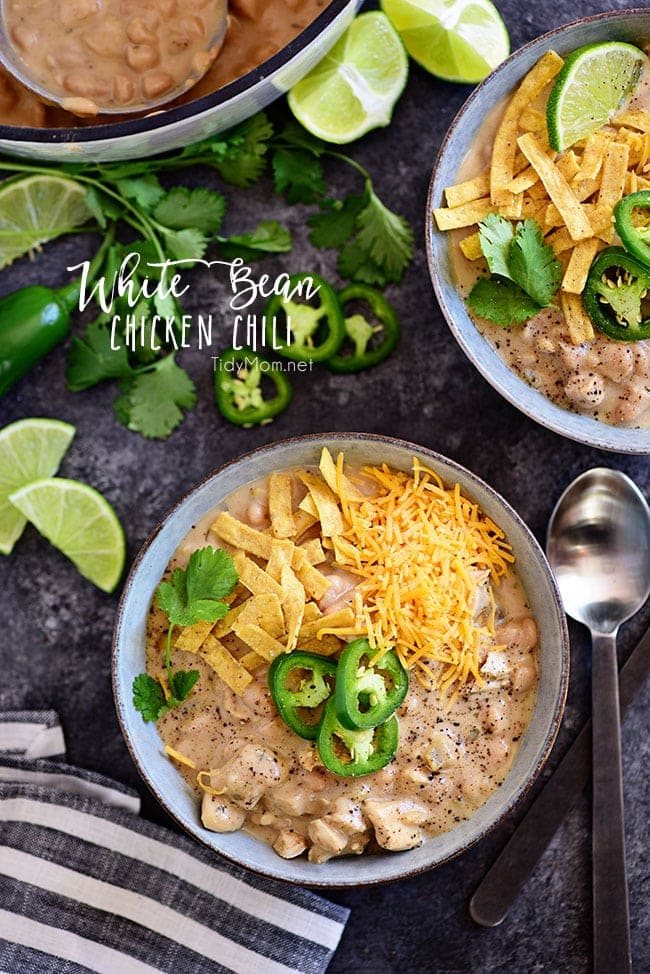 White Bean Chicken Chili {VIDEO}