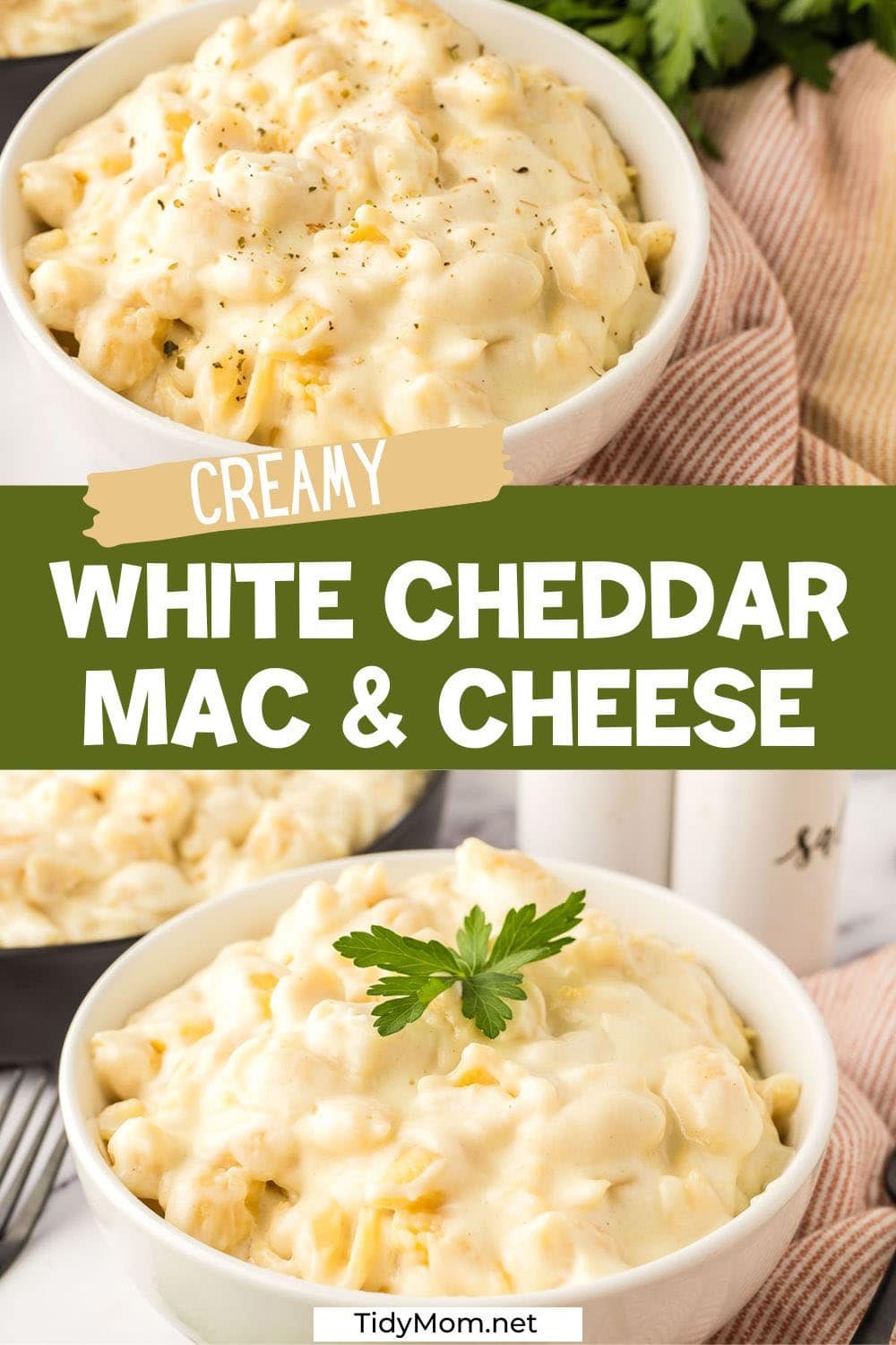 white cheddar mac and cheese photo collage