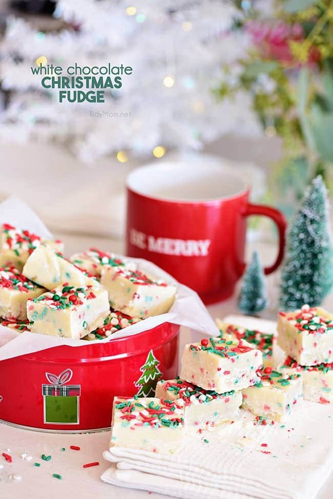 White Chocolate Christmas Fudge
