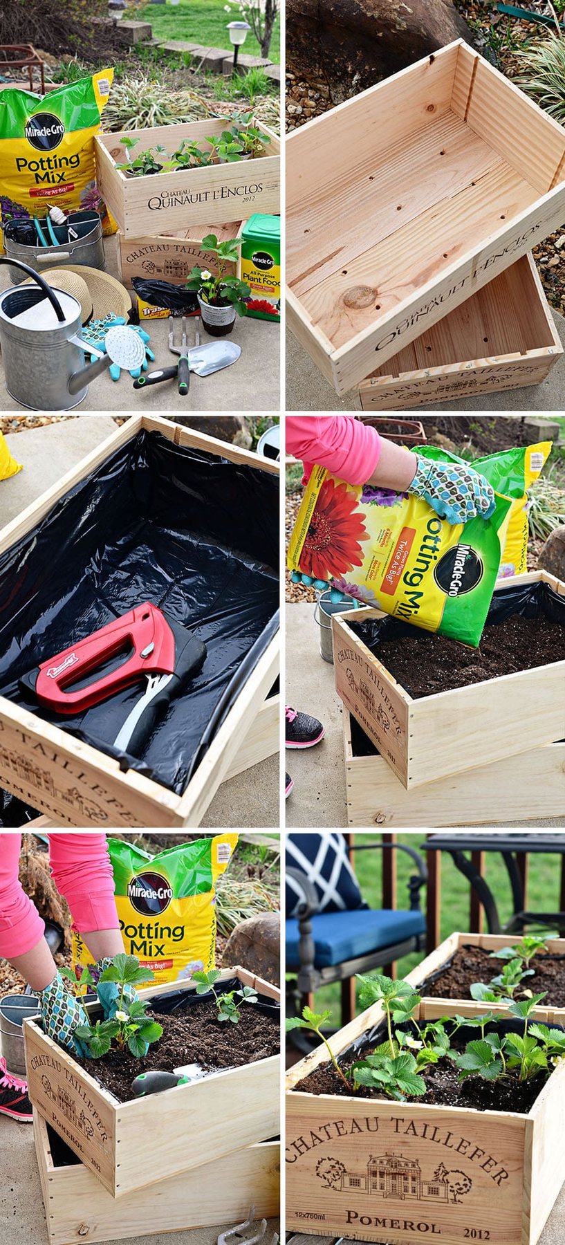 Vegetables, herbs and flowers can thrive in wine boxes—or in other crates. Wine box planters are great for small space gardens. Get step-by-step tutorial for a wine crate garden at cetcu.com