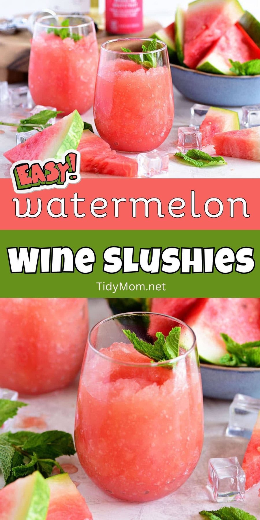 wine slushie photo collage