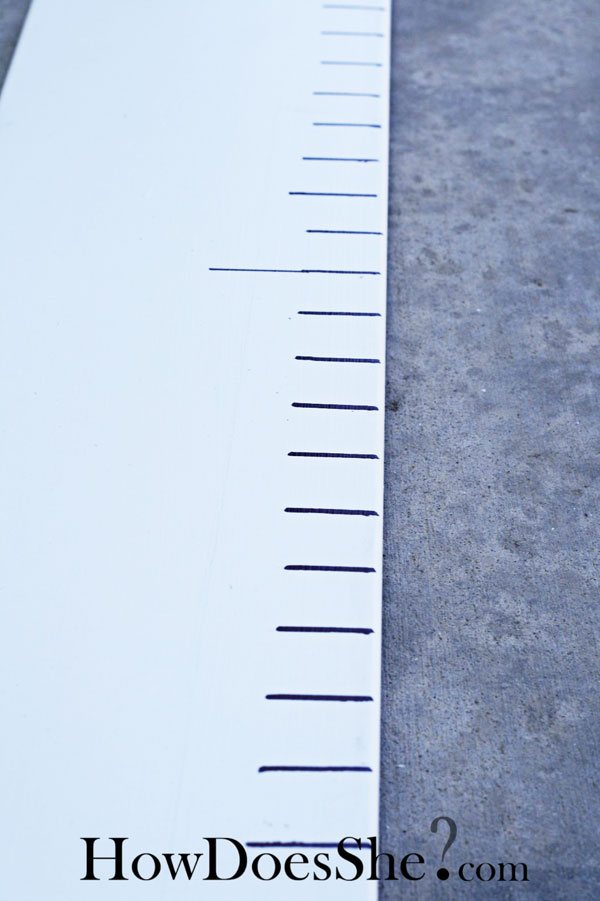 wooden growth chart