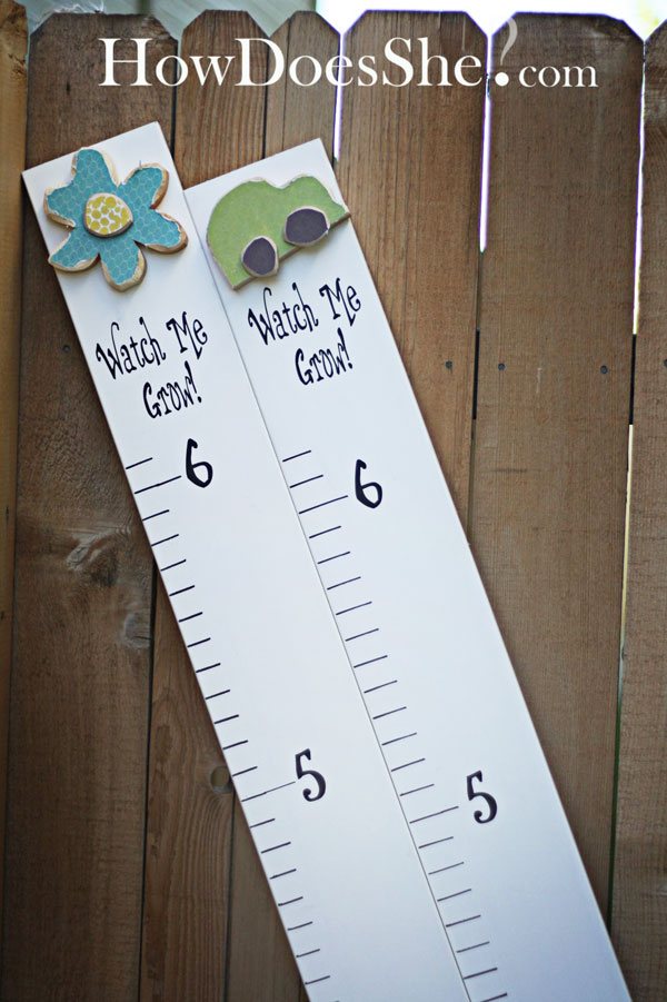 How to Make a Wood Growth Chart {tutorial}