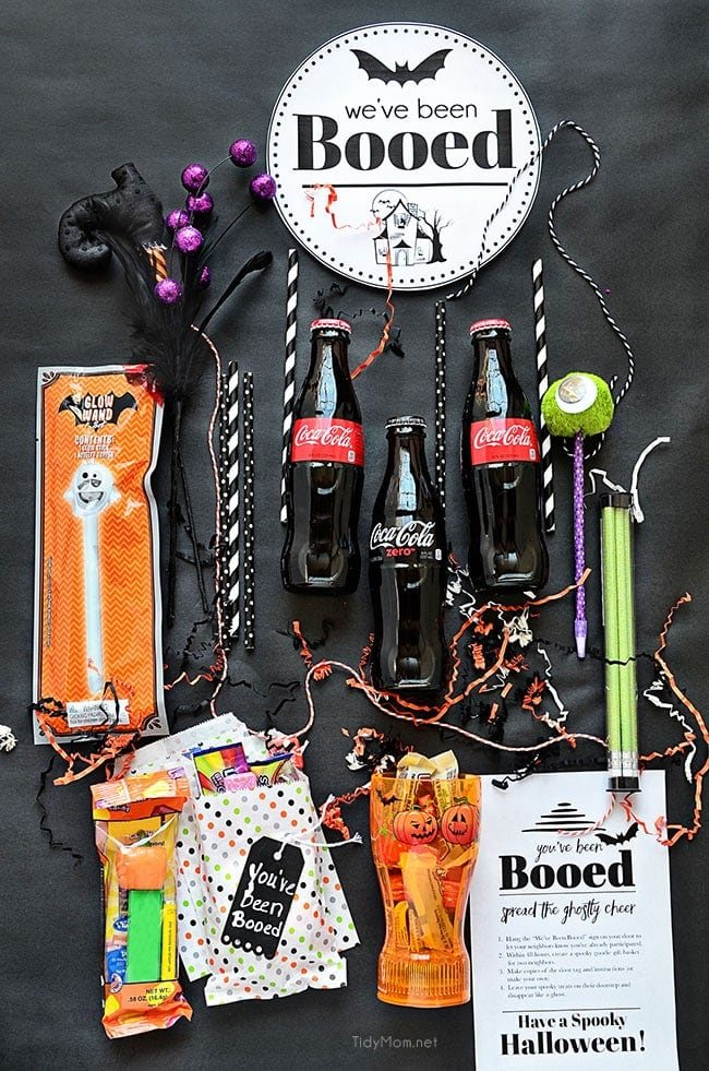 Coca-Cola Halloween Boo Basket with free You’ve been Booed printable at cetcu.com