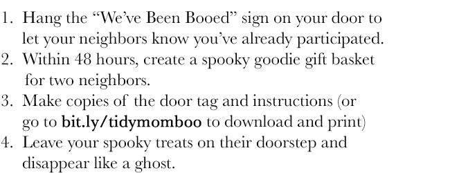 booed instructions
